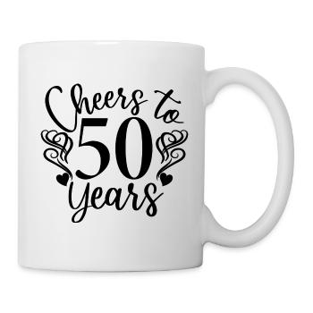 Vive 50 ans - Cadeau d’anniversaire ou d’anniversaire - Mug blanc - blanc - Droite