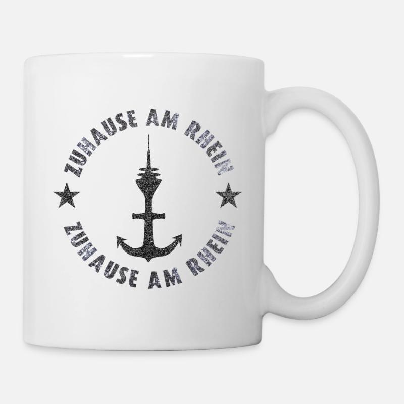 Zuhause am Rhein - Düsseldorf - Tasse - Weiß