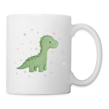 cute dino with points - Mug - white - Right