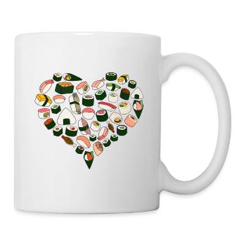 sushi love - Tasse - Weiß - Rechts
