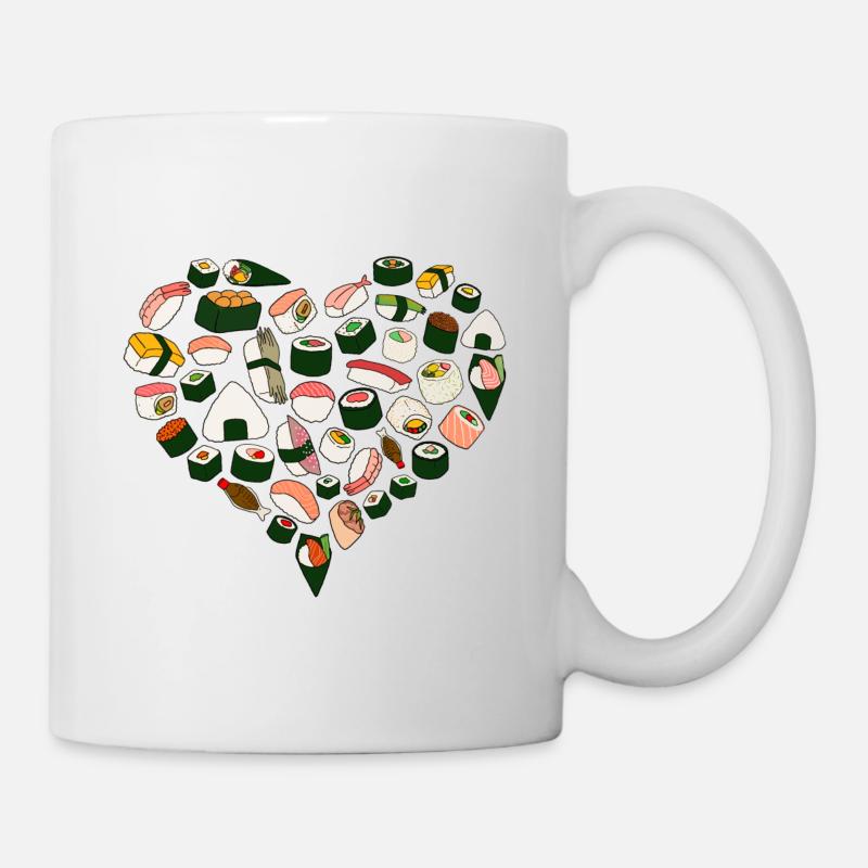 l’amour des sushis - Mug blanc - blanc
