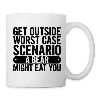 Get Outside, Worst Case Scenario A Bear Eats You11 - Mug - white - Right