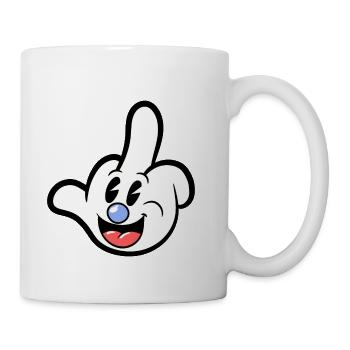 Middle finger cartoon sarcasm sarcastic - Mug - white - Right