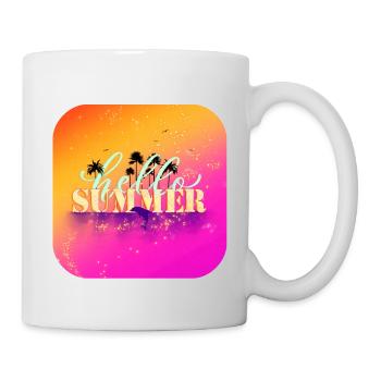 Hello Summer - Tasse - Weiß - Rechts
