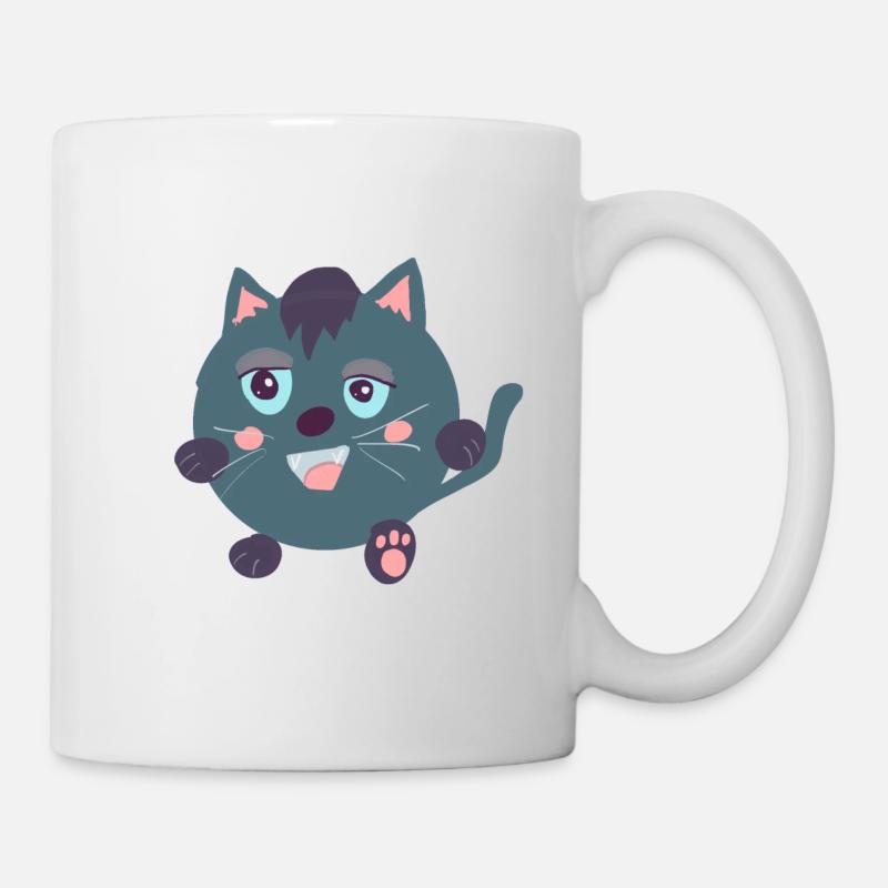 Clumsy cat - Mug - white