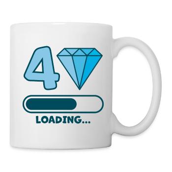 Barre de chargement du 40e anniversaire - Mug blanc - blanc - Droite