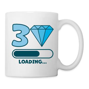 Faisceau de chargement du 30e anniversaire - Mug blanc - blanc - Droite