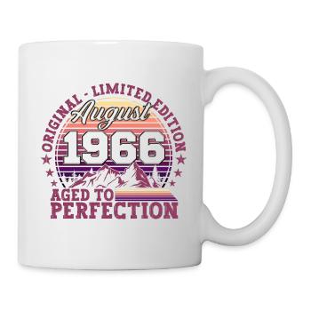 Original August 1966 56. Geburtstag Fun Geschenk - Tasse - Weiß - Rechts