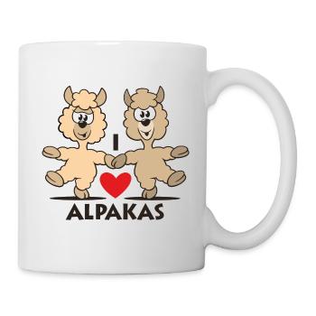 Dessin animé - J’ADORE LES ALPAGAS - Mug blanc - blanc - Droite