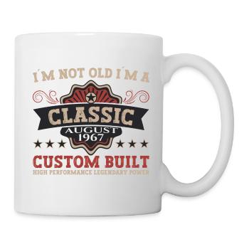 Born in 1967 Classic Birthday Gift August - Mug - white - Right