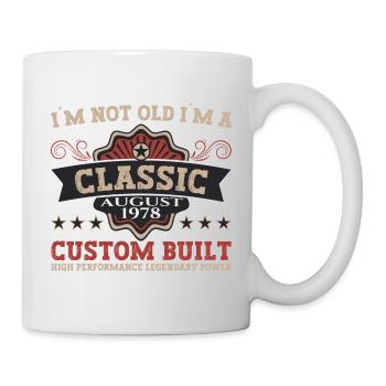 Born in 1978 Classic Birthday Gift August - Mug - white - Right
