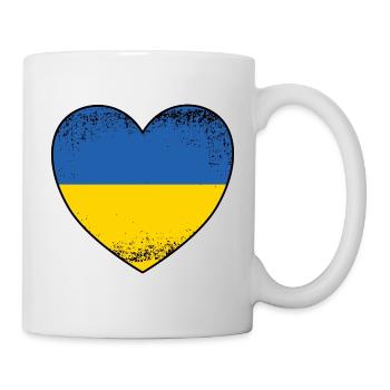 Ukraine Herz - Tasse - Weiß - Rechts