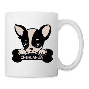 Chihuahua and bones - Mug - white - Right