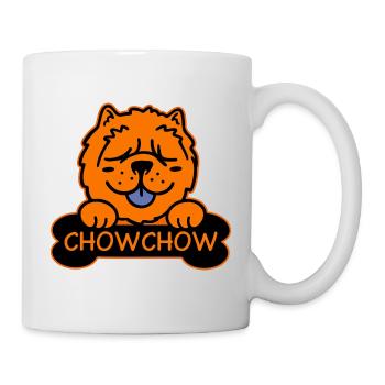 Chow Chow Chow und Knochen - Tasse - Weiß - Rechts