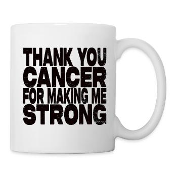 Merci Cancer de m’avoir rendu fort - Mug blanc - blanc - Droite