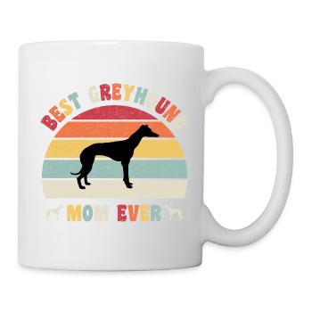 Best Greyhound Mom ever dog lovers vintage retro - Tasse - Weiß - Rechts
