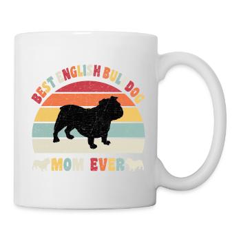 Meilleure maman bulldog anglais jamais amateurs de chiens vintage - Mug blanc - blanc - Droite