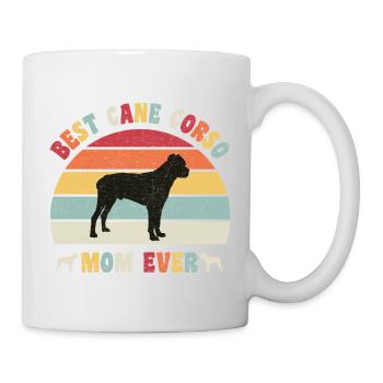 Meilleure canne Corso maman jamais amoureux des chiens vintage rétro - Mug blanc - blanc - Droite