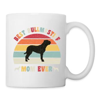 Meilleure maman Bullmastiff jamais amateurs de chiens vintage rétro - Mug blanc - blanc - Droite