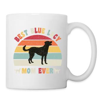Meilleure maman Blue Lacy jamais amateurs de chiens vintage rétro - Mug blanc - blanc - Droite