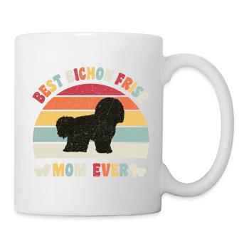 Meilleure maman Bichon Frise jamais amateurs de chiens vintage - Mug blanc - blanc - Droite