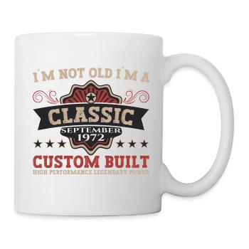 Né en 1972 Cadeau d’anniversaire Hommes Septembre - Mug blanc - blanc - Droite