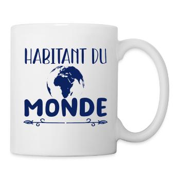 Habitant du monde - voyage - roadtrip - Mug blanc - blanc - Droite
