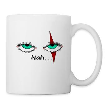 Augen mit einer Narbe - Tasse - Weiß - Rechts