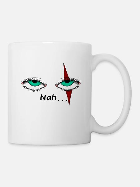 Augen mit einer Narbe - Tasse - Weiß