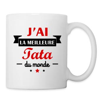 J'ai la meilleure tata du monde, meilleure tante - Mug blanc - blanc - Droite