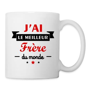 J'ai le meilleur frère du monde, grand-frère,frere - Mug blanc - blanc - Droite