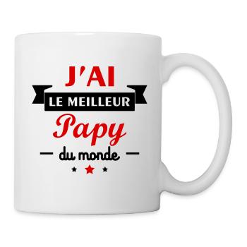 J'ai le meilleur papy du monde, grand-père, pépé - Mug blanc - blanc - Droite