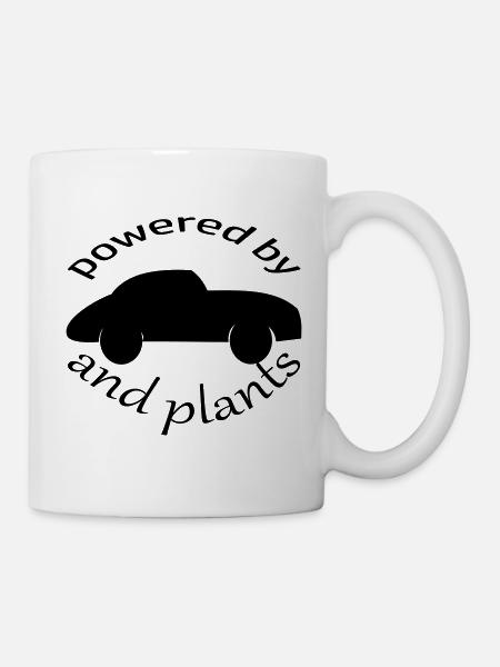 powered by plants and cars - Mug - white