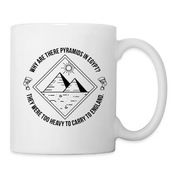 Pourquoi y a-t-il des pyramides en Egypte - Mug blanc - blanc - Droite