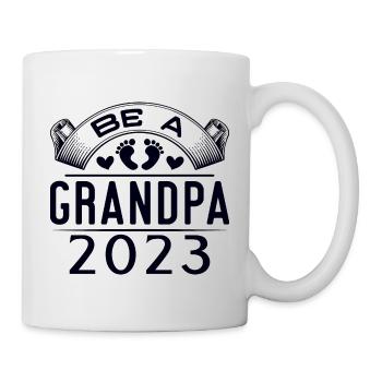 Werdender Opa 2023, 2023 werde ich Opa, 2023 Opa - Tasse - Weiß - Rechts