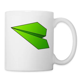 Airplane from paper design green - Tasse - Weiß - Rechts