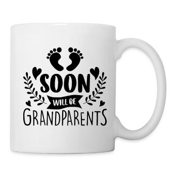 Wir werden bald Großeltern, Wir werden Oma und Opa - Tasse - Weiß - Rechts