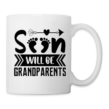 Wir werden bald Großeltern, Wir werden Oma und Opa - Tasse - Weiß - Rechts