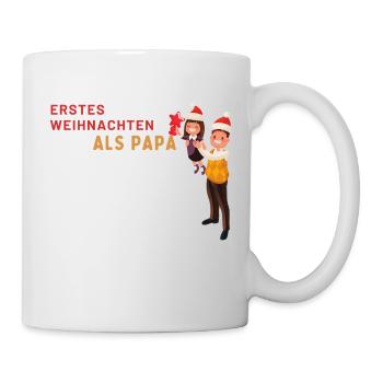Erstes Weihnachten als Papa - Tasse - Weiß - Rechts