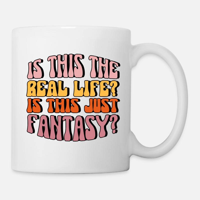 . Bohemian rhapsody retro Mercury Fan Lyrics - Mug blanc - blanc