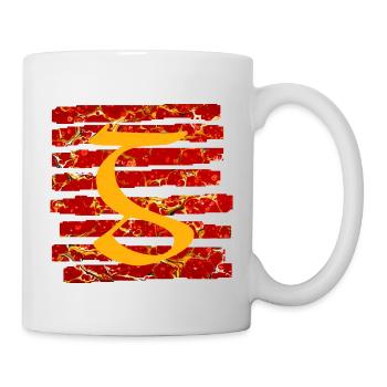 Bandes E 232 g - Mug blanc - blanc - Droite