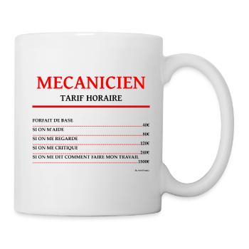Mécanicien Tarif Horaire - Mug blanc - blanc - Droite