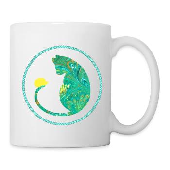 Cat with hedgehog E 71 - Mug - white - Right