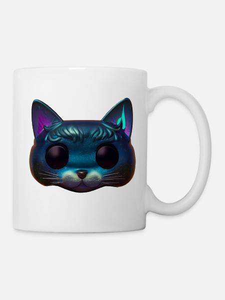 Cute magical cat face! - Mug - white