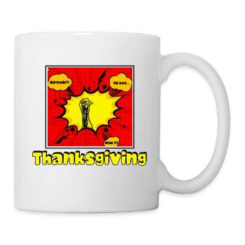 Cartoon turkey - Mug - white - Right