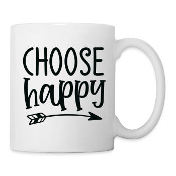 Choose Happy - Tasse - Weiß - Rechts