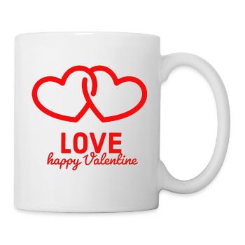 Happy Valentine LOVE - Mug - white - Right