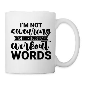Je ne jure pas que j’utilise mes mots d’entraînement 2 - Mug blanc - blanc - Droite