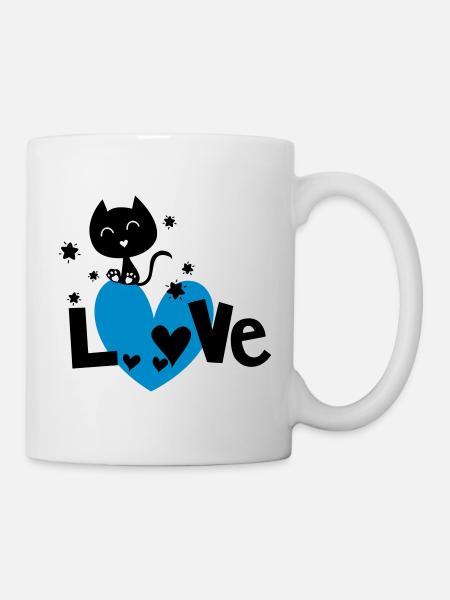 Un amour de chat ! aimer les chats - Mug blanc - blanc