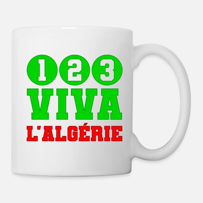 1,2,3 viva l'Algérie - Mug blanc - blanc